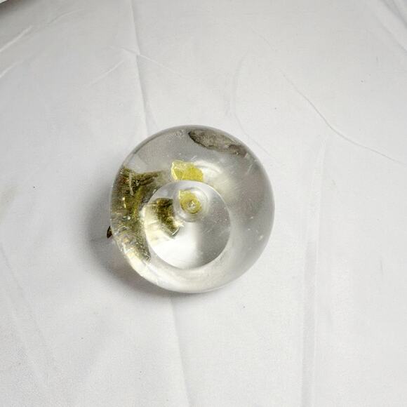 Vintage Glass Apple Paperweight Fabergé Style, Taiwan Made, Unsigned Collectible - Picture 5 of 5